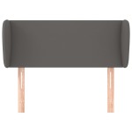 vidaXL Tăblie de pat cu aripioare gri 83x23x78/88 cm piele ecologică