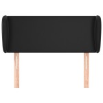 vidaXL Tăblie de pat cu aripioare negru 103x23x78/88cm piele ecologică