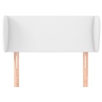 vidaXL Tăblie de pat cu aripioare alb 103x23x78/88 cm piele ecologică