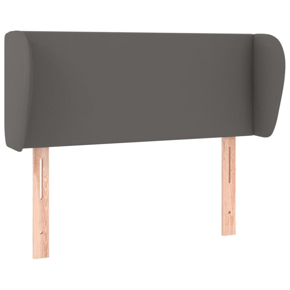 vidaXL Tăblie de pat cu aripioare gri 103x23x78/88 cm piele ecologică