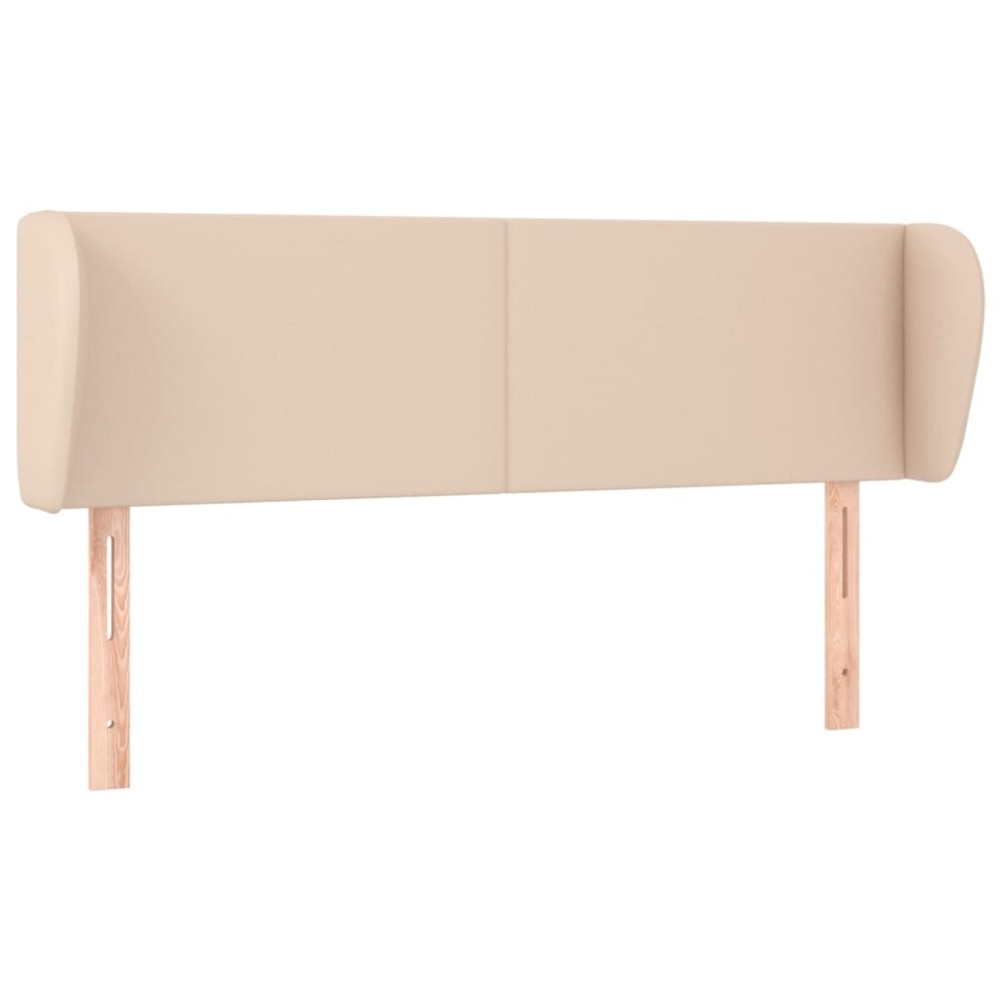vidaXL Tăblie pat cu aripioare cappuccino 147x23x78/88cm piele eco
