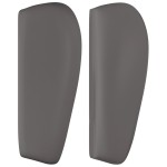 vidaXL Tăblie de pat cu aripioare gri 163x23x78/88 cm piele ecologică