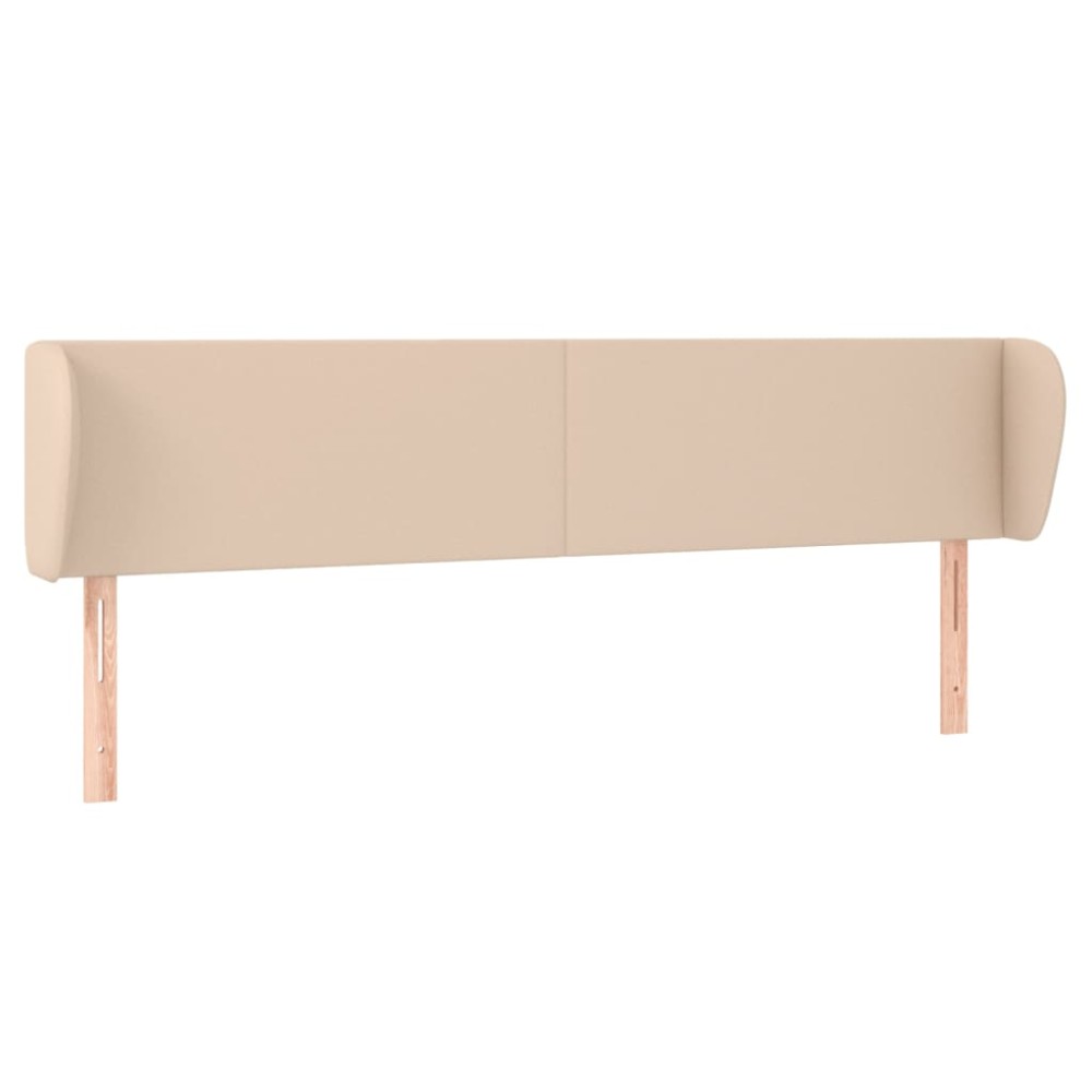 vidaXL Tăblie pat cu aripioare cappuccino 183x23x78/88 cm piele eco