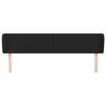 vidaXL Tăblie de pat cu aripioare negru 203x23x78/88cm piele ecologică