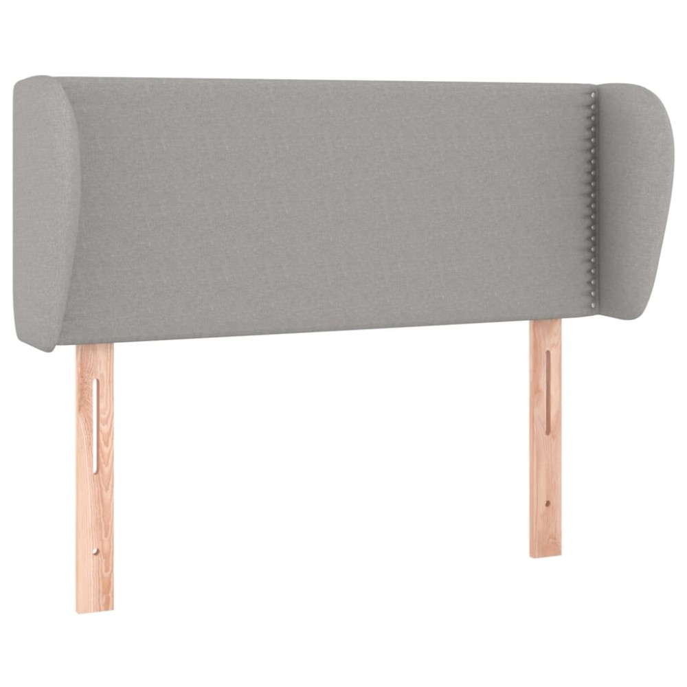 vidaXL Tăblie de pat cu aripioare gri deschis 103x23x78/88 cm textil