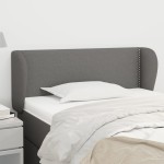 vidaXL Tăblie de pat cu aripioare gri închis 103x23x78/88 cm textil