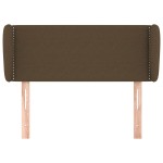 vidaXL Tăblie de pat cu aripioare maro închis 103x23x78/88 cm textil