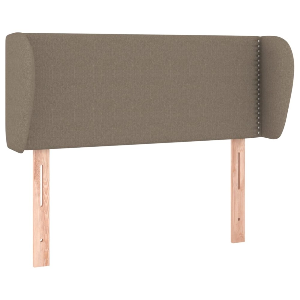vidaXL Tăblie de pat cu aripioare gri taupe 103x23x78/88 cm textil