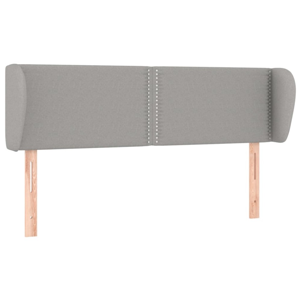 vidaXL Tăblie de pat cu aripioare gri deschis 147x23x78/88 cm textil
