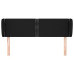 vidaXL Tăblie de pat cu aripioare negru 147x23x78/88 cm textil