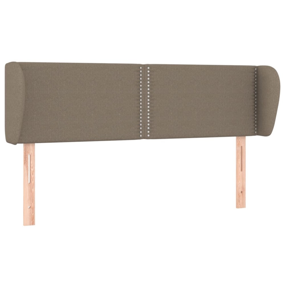vidaXL Tăblie de pat cu aripioare gri taupe 147x23x78/88 cm textil