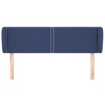 vidaXL Tăblie de pat cu aripioare, albastru, 147x23x78/88 cm textil