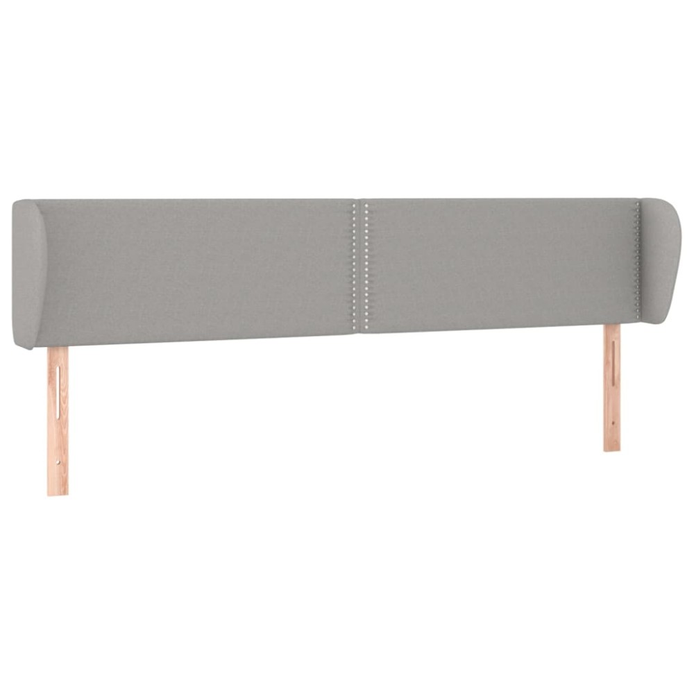vidaXL Tăblie de pat cu aripioare gri deschis 163x23x78/88 cm textil