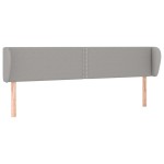 vidaXL Tăblie de pat cu aripioare gri deschis 163x23x78/88 cm textil vidaXL Tăblie de pat cu aripioare gri deschis 163x23x78/88 cm textil