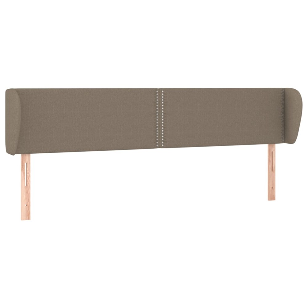vidaXL Tăblie de pat cu aripioare gri taupe 163x23x78/88 cm textil