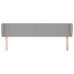 vidaXL Tăblie de pat cu aripioare gri deschis 183x23x78/88 cm textil