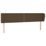 vidaXL Tăblie de pat cu aripioare maro închis 183x23x78/88 cm textil
