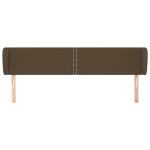 vidaXL Tăblie de pat cu aripioare maro închis 183x23x78/88 cm textil