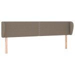 vidaXL Tăblie de pat cu aripioare gri taupe 183x23x78/88 cm textil