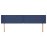 vidaXL Tăblie de pat cu aripioare, albastru, 183x23x78/88 cm textil