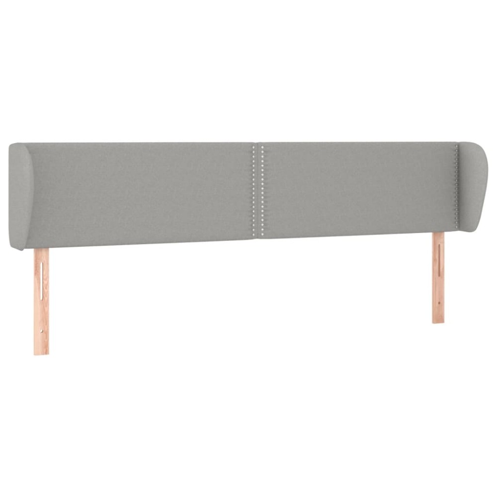 vidaXL Tăblie de pat cu aripioare gri deschis 203x23x78/88 cm textil