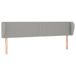 vidaXL Tăblie de pat cu aripioare gri deschis 203x23x78/88 cm textil vidaXL Tăblie de pat cu aripioare gri deschis 203x23x78/88 cm textil