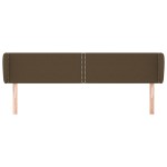 vidaXL Tăblie de pat cu aripioare maro închis 203x23x78/88 cm textil