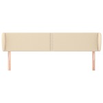 vidaXL Tăblie de pat cu aripioare crem 203x23x78/88 cm textil vidaXL Tăblie de pat cu aripioare crem 203x23x78/88 cm textil