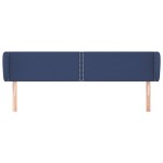 vidaXL Tăblie de pat cu aripioare, albastru, 203x23x78/88 cm textil vidaXL Tăblie de pat cu aripioare, albastru, 203x23x78/88 cm textil