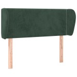 vidaXL Tăblie de pat cu aripioare verde închis 83x23x78/88 cm catifea