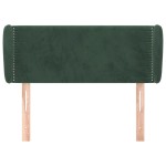 vidaXL Tăblie de pat cu aripioare verde închis 83x23x78/88 cm catifea