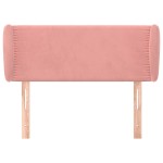 vidaXL Tăblie de pat cu aripioare roz 83x23x78/88 cm catifea vidaXL Tăblie de pat cu aripioare roz 83x23x78/88 cm catifea