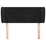 vidaXL Tăblie de pat cu aripioare negru 93x23x78/88 cm catifea