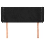 vidaXL Tăblie de pat cu aripioare negru 103x23x78/88 cm catifea