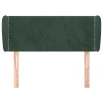 vidaXL Tăblie de pat cu aripioare verde închis 103x23x78/88 cm catifea