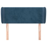 vidaXL Tăblie pat cu aripioare albastru închis 103x23x78/88 cm catifea