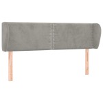 vidaXL Tăblie de pat cu aripioare gri deschis 147x23x78/88 cm catifea vidaXL Tăblie de pat cu aripioare gri deschis 147x23x78/88 cm catifea