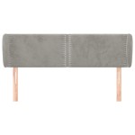 vidaXL Tăblie de pat cu aripioare gri deschis 147x23x78/88 cm catifea vidaXL Tăblie de pat cu aripioare gri deschis 147x23x78/88 cm catifea