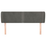 vidaXL Tăblie de pat cu aripioare gri închis 147x23x78/88 cm catifea vidaXL Tăblie de pat cu aripioare gri închis 147x23x78/88 cm catifea