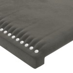 vidaXL Tăblie de pat cu aripioare gri închis 147x23x78/88 cm catifea vidaXL Tăblie de pat cu aripioare gri închis 147x23x78/88 cm catifea