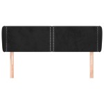 vidaXL Tăblie de pat cu aripioare negru 147x23x78/88 cm catifea