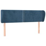 vidaXL Tăblie pat cu aripioare albastru închis 147x23x78/88 cm catifea