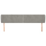 vidaXL Tăblie de pat cu aripioare gri deschis 163x23x78/88 cm catifea