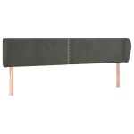 vidaXL Tăblie de pat cu aripioare gri închis 163x23x78/88 cm catifea vidaXL Tăblie de pat cu aripioare gri închis 163x23x78/88 cm catifea