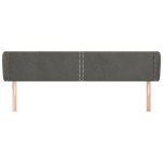vidaXL Tăblie de pat cu aripioare gri închis 163x23x78/88 cm catifea vidaXL Tăblie de pat cu aripioare gri închis 163x23x78/88 cm catifea