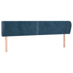 vidaXL Tăblie pat cu aripioare albastru închis 163x23x78/88 cm catifea