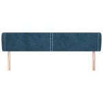 vidaXL Tăblie pat cu aripioare albastru închis 163x23x78/88 cm catifea