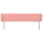 vidaXL Tăblie de pat cu aripioare roz 163x23x78/88 cm catifea