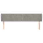 vidaXL Tăblie de pat cu aripioare gri deschis 183x23x78/88 cm catifea vidaXL Tăblie de pat cu aripioare gri deschis 183x23x78/88 cm catifea