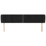 vidaXL Tăblie de pat cu aripioare negru 183x23x78/88 cm catifea